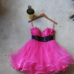 Hot Pink Homecoming Dress